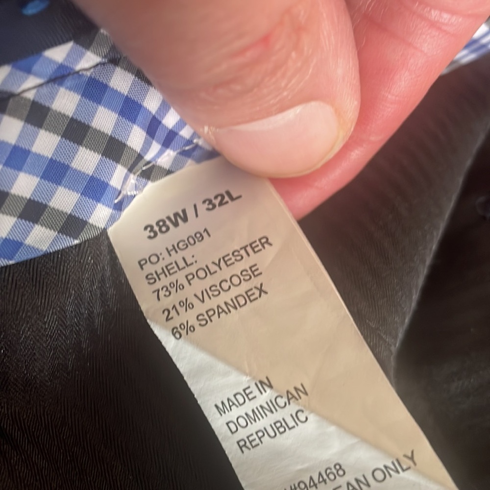 Mens nautica 38x32 blue dress flat front dress pants - Picture 3 of 5
